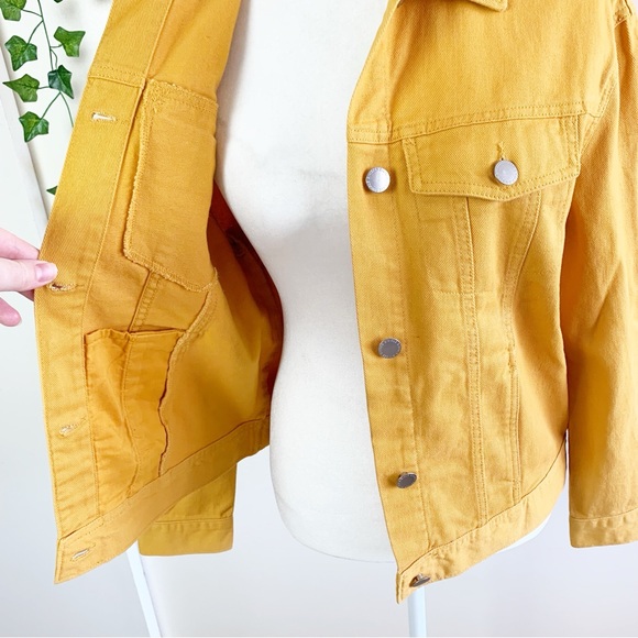 NWOT H&M Mustard Yellow Denim Jacket | XS - Picture 3 of 7